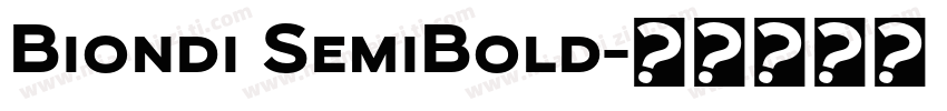 Biondi SemiBold字体转换